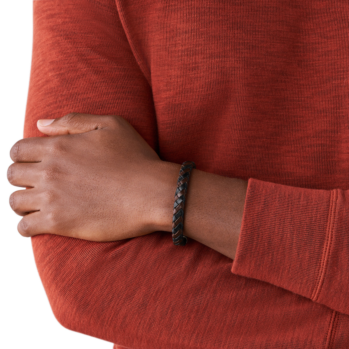Bracelet FOSSIL cuir marron