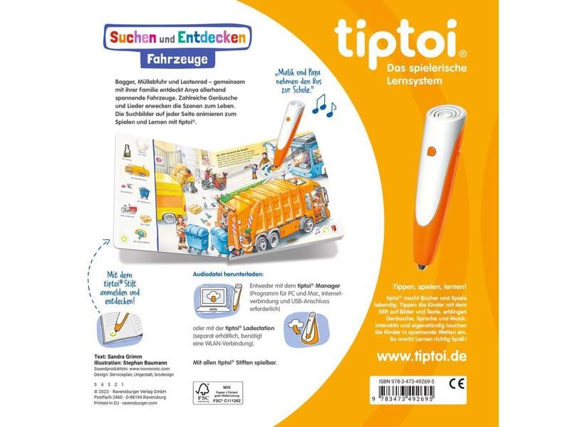 tiptoi Lernbuch Suchen und Entdecken: Fahrzeuge Bilder suchen und spielerisch lernen