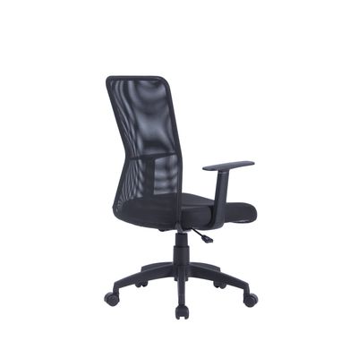 Fauteuil de bureau SENAS - accoudoirs fixes - noir