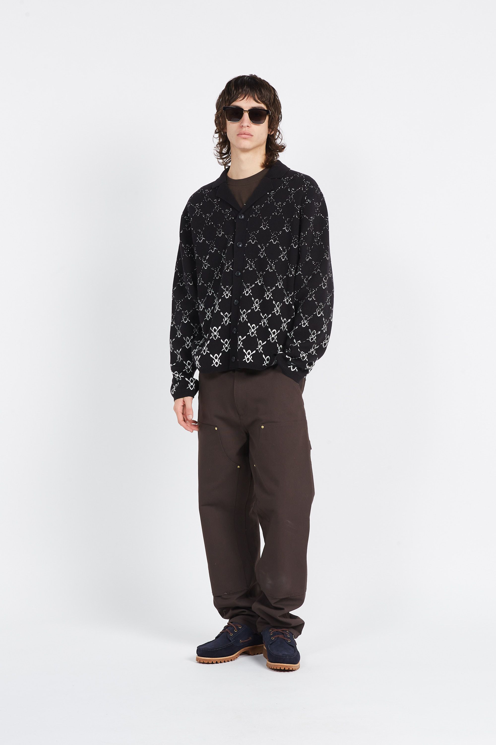 Daily Paper Cardigan kirabo gradient knit Noir
