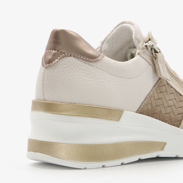 Hush Puppies leren dames sneakers beige