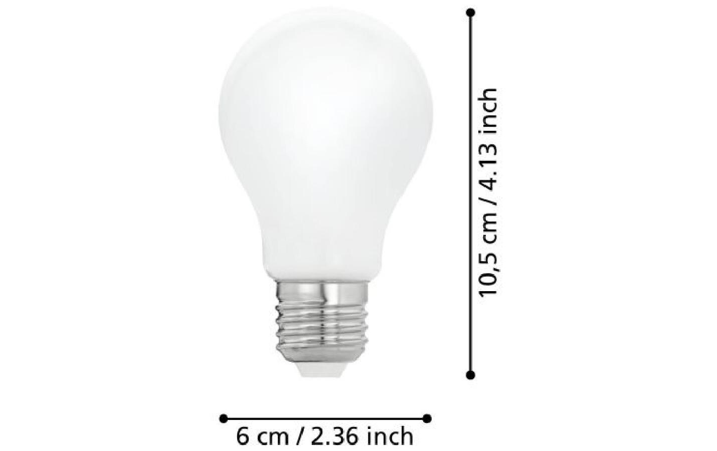 Lampe 9 W E27 WarmweissLED-Leuchtmittel mit weissem Glas
