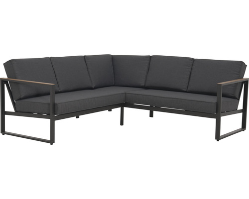 Garden Place Viven 4-zits loungeset inclusief in hoogte verstelbare tafel en kussens, antraciet aluminium