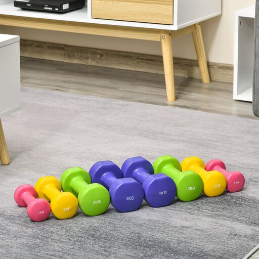 Conjunto de halteres Homcom de 8 peças