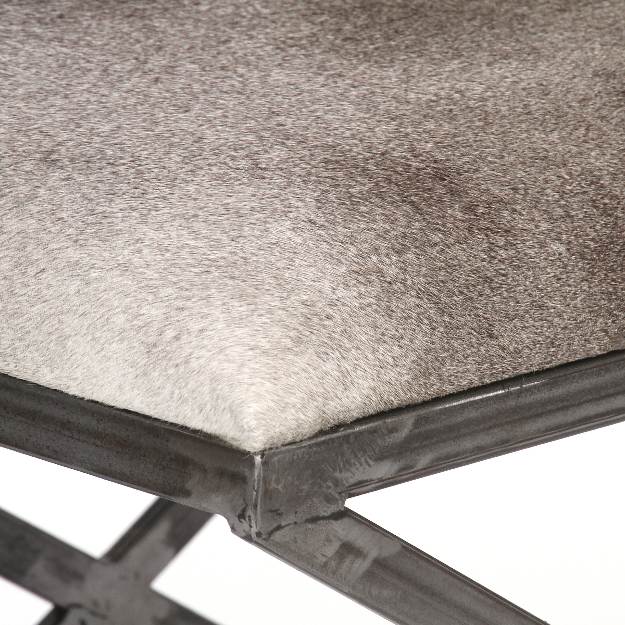 Scherenhocker 'Corrida', grau, T 75 cm, B 45 cm, H 48 cm von fischer's lagerhaus