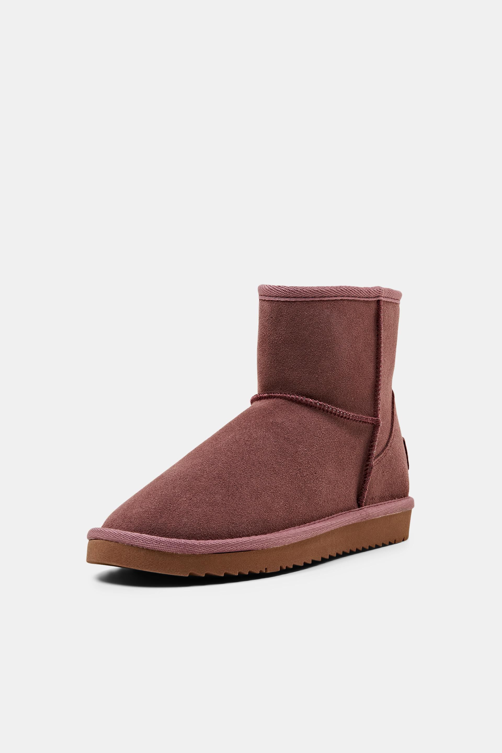 Bottines en daim doublées de fourrure synthétique