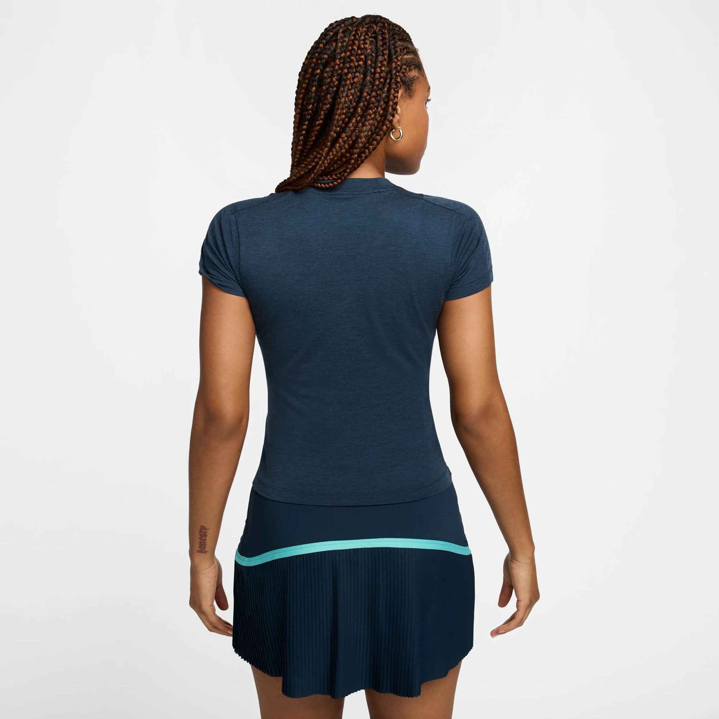 Nike Dri-Fit Court Advantage T-shirt Femmes - Bleu Foncé , Turquoise