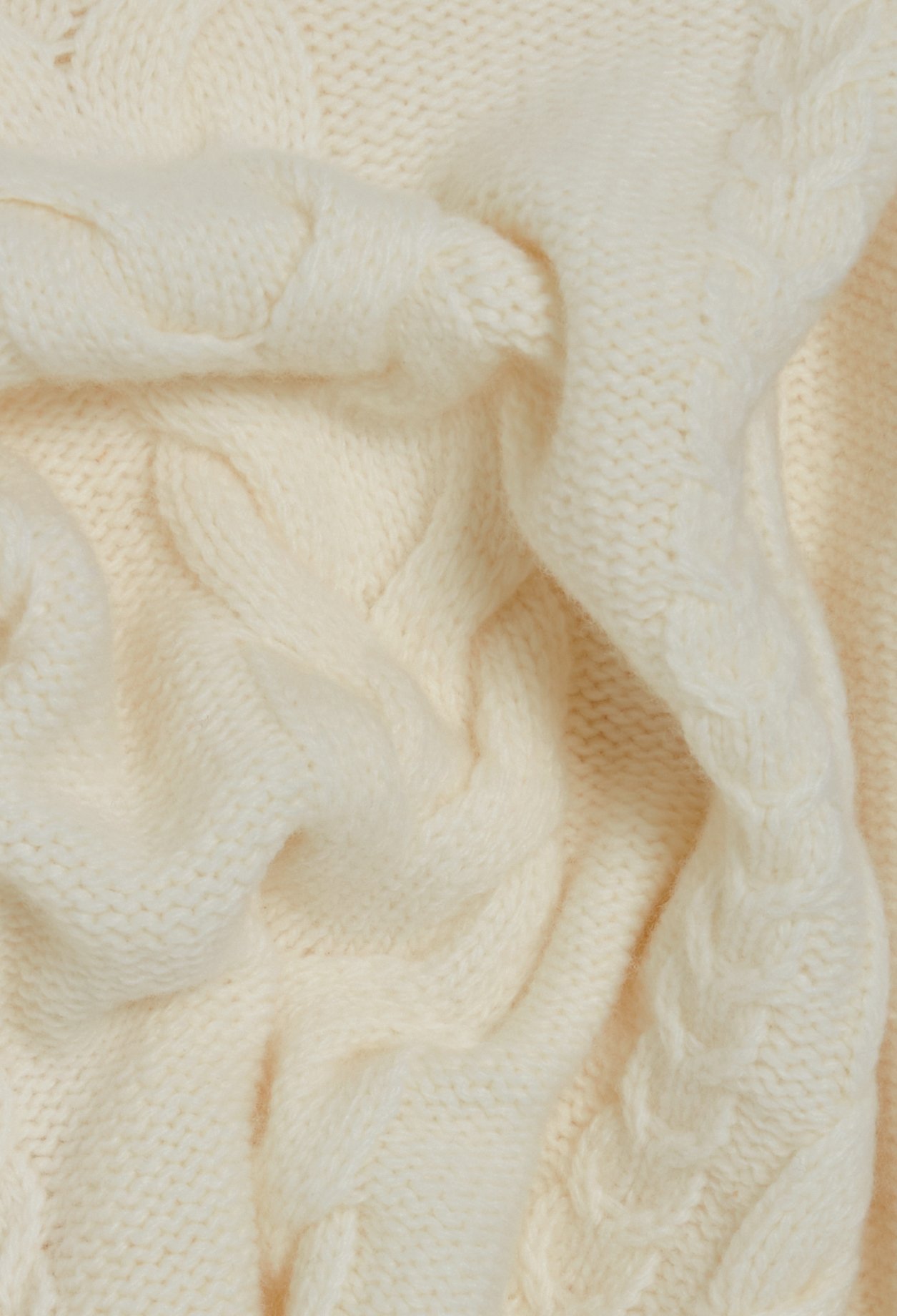 Robe pull courte maille ecru