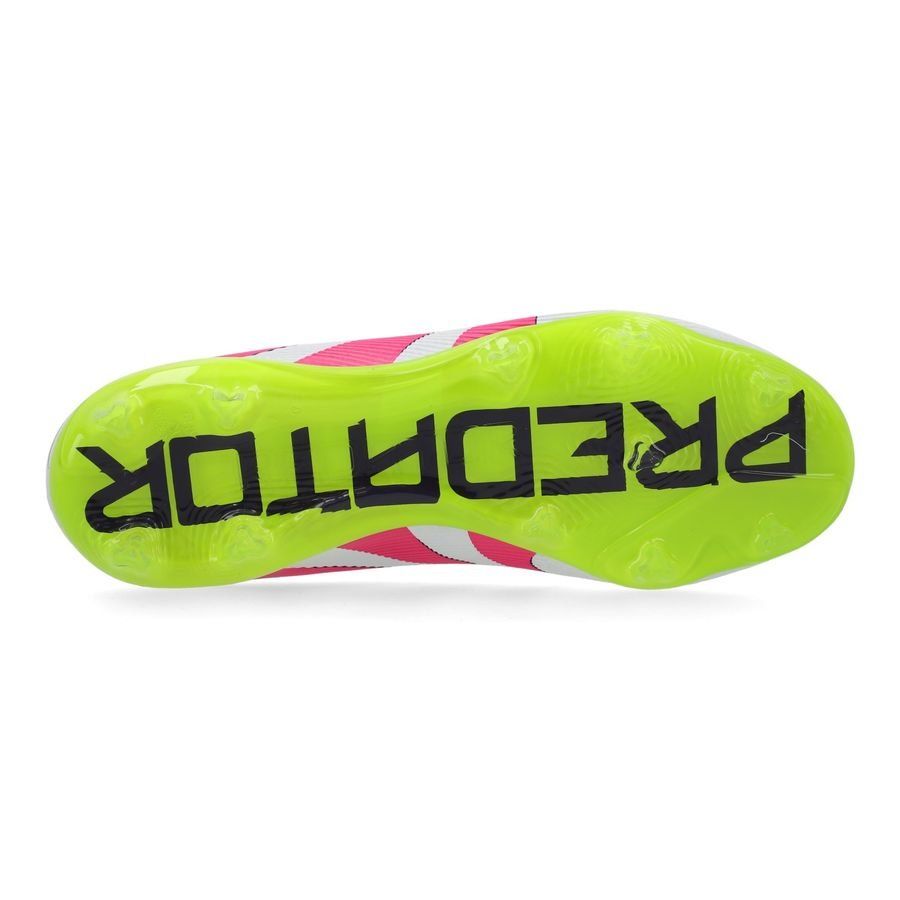 adidas Predator Elite Laceless FG Celestial Victory - Blanc/Lucid Pink/Lucid Lemon Enfant