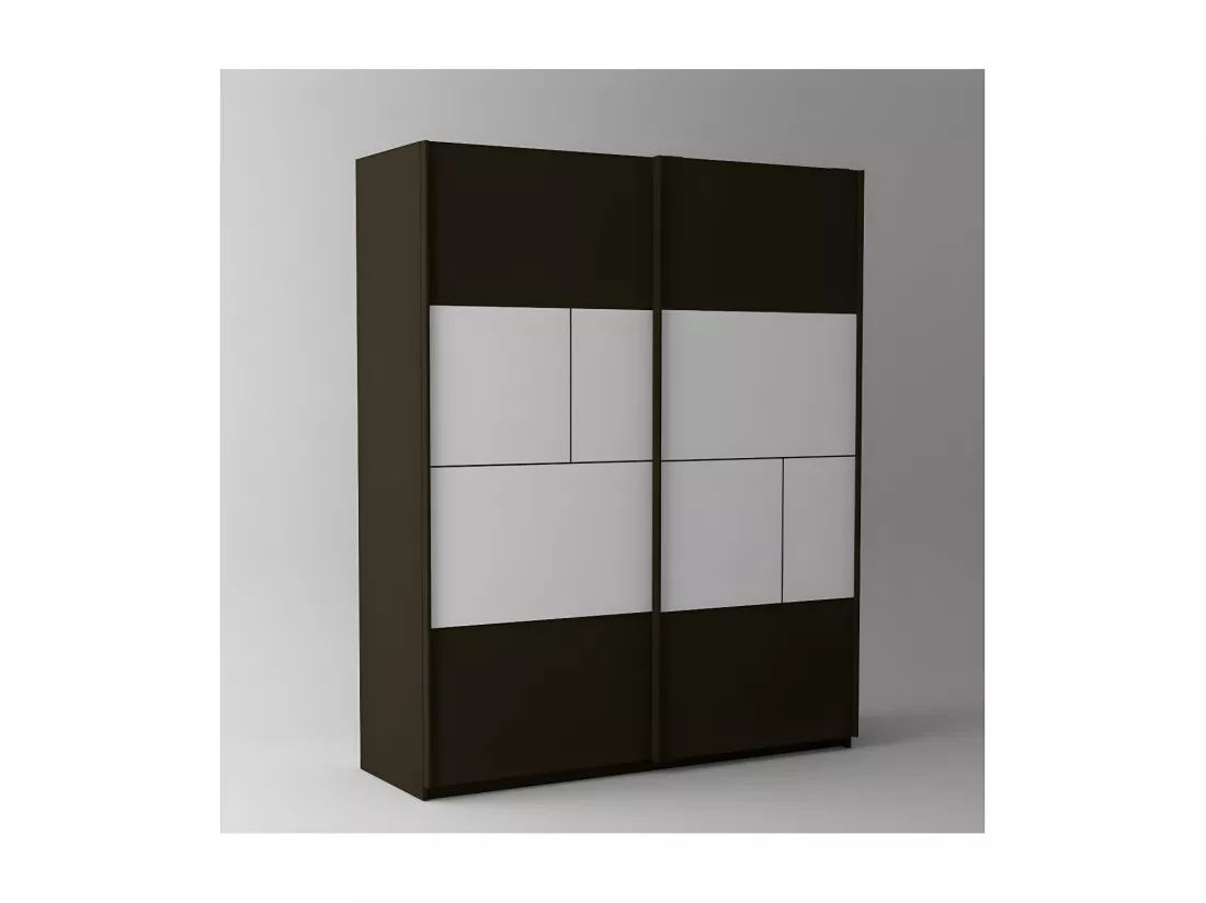Chambre Adulte Complète Gris Moonstone/Blanc (160*200) - FLORINE n°1