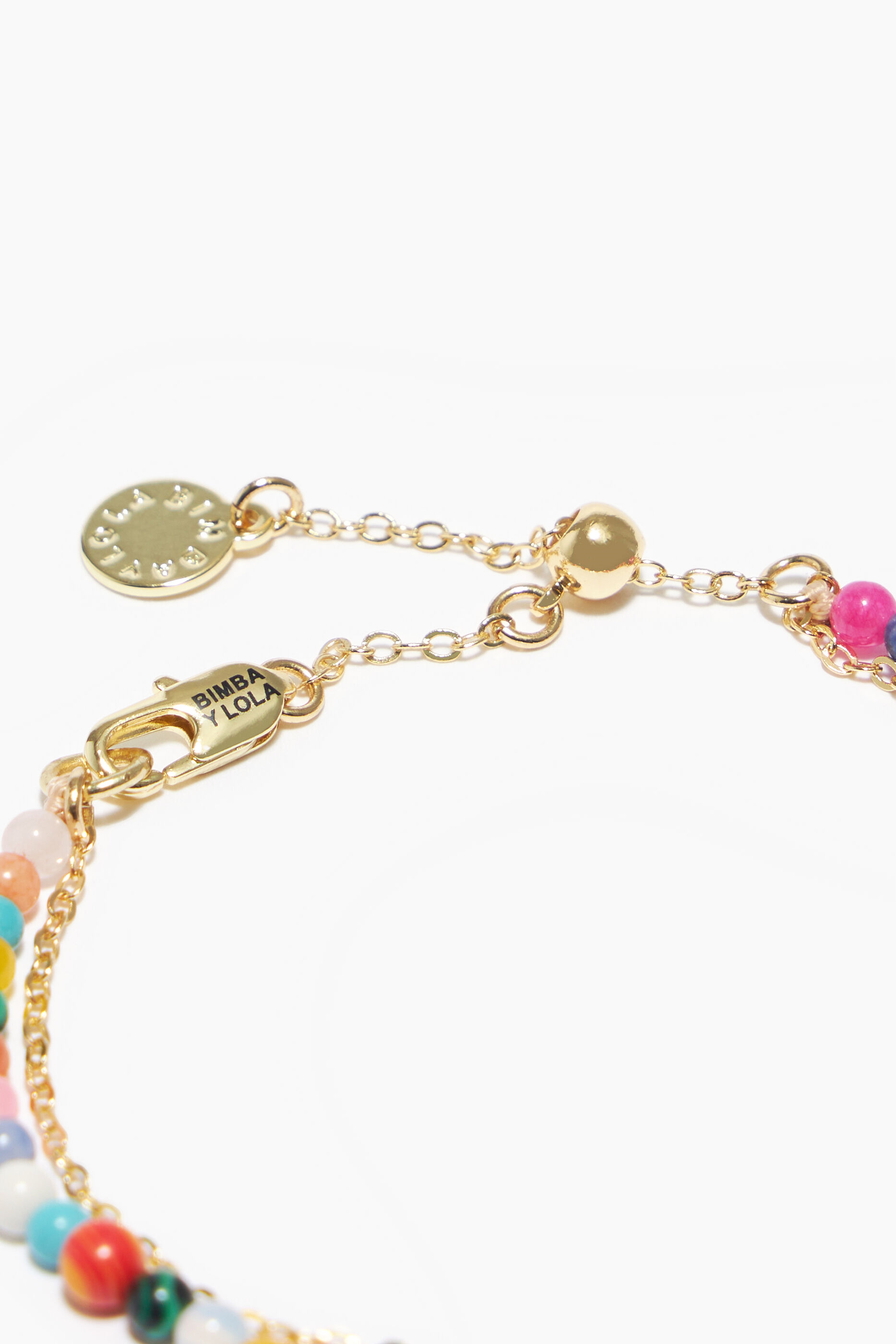 Pulseira de pedras naturais, corrente multicolorida