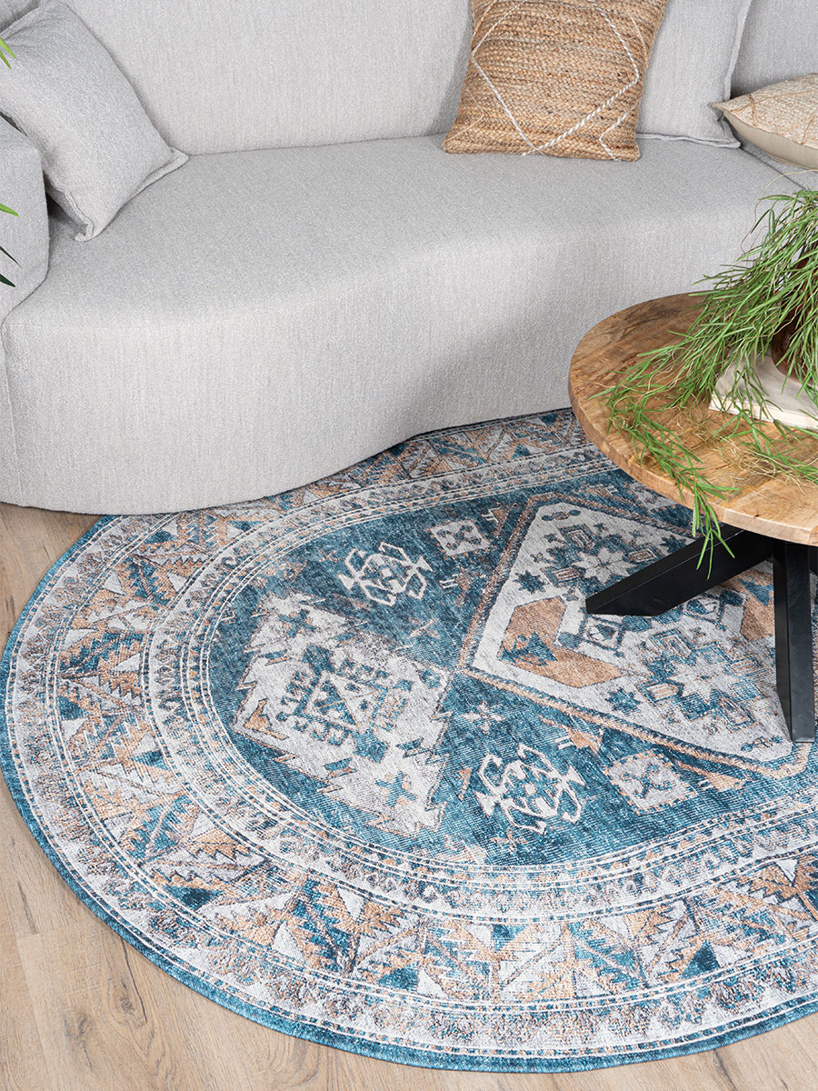 Vloerkleed Laria Blue 4– Ovaal 160 x 230 cm