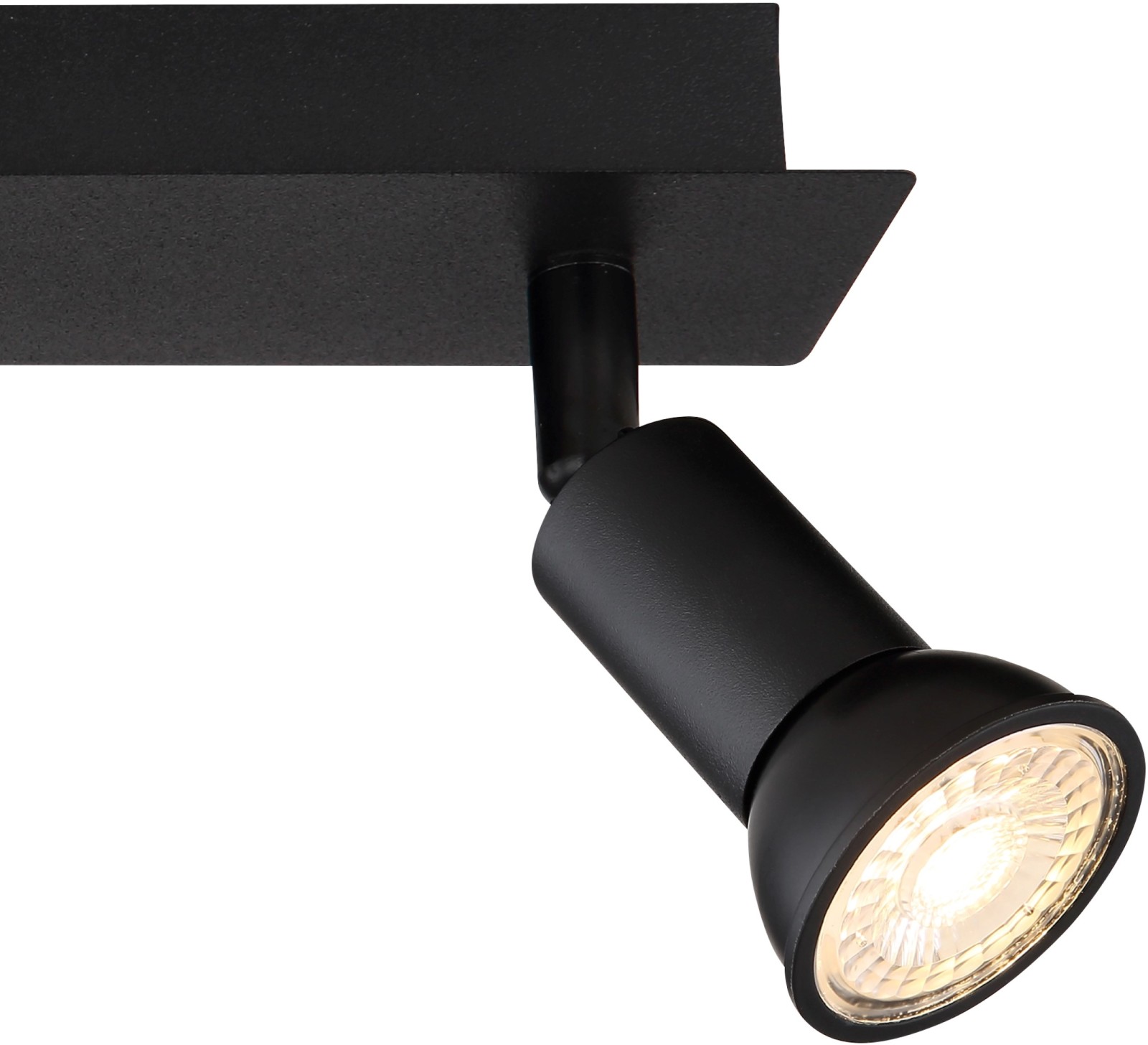 Deckenstrahler - schwarz matt - Metall - 40 cm