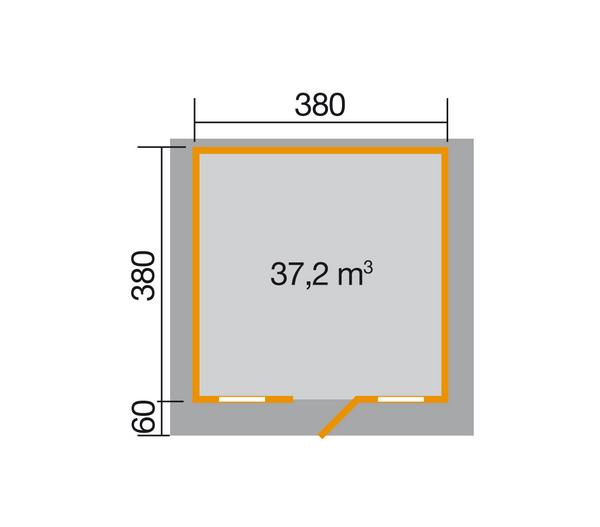 Weka Weekendhaus 138 Gr. 2, ca. B450/H296/T454