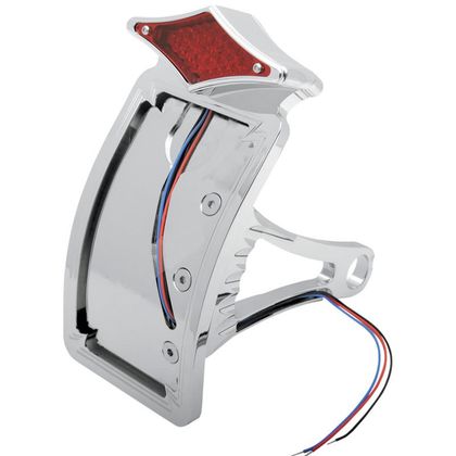 Support de plaque Drag Specialties avec feux arrière à led - Gris