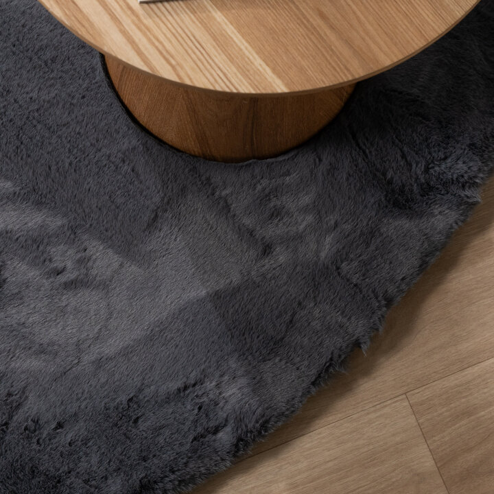 Rond Hoogpolig vloerkleed - Comfy Supreme Antraciet