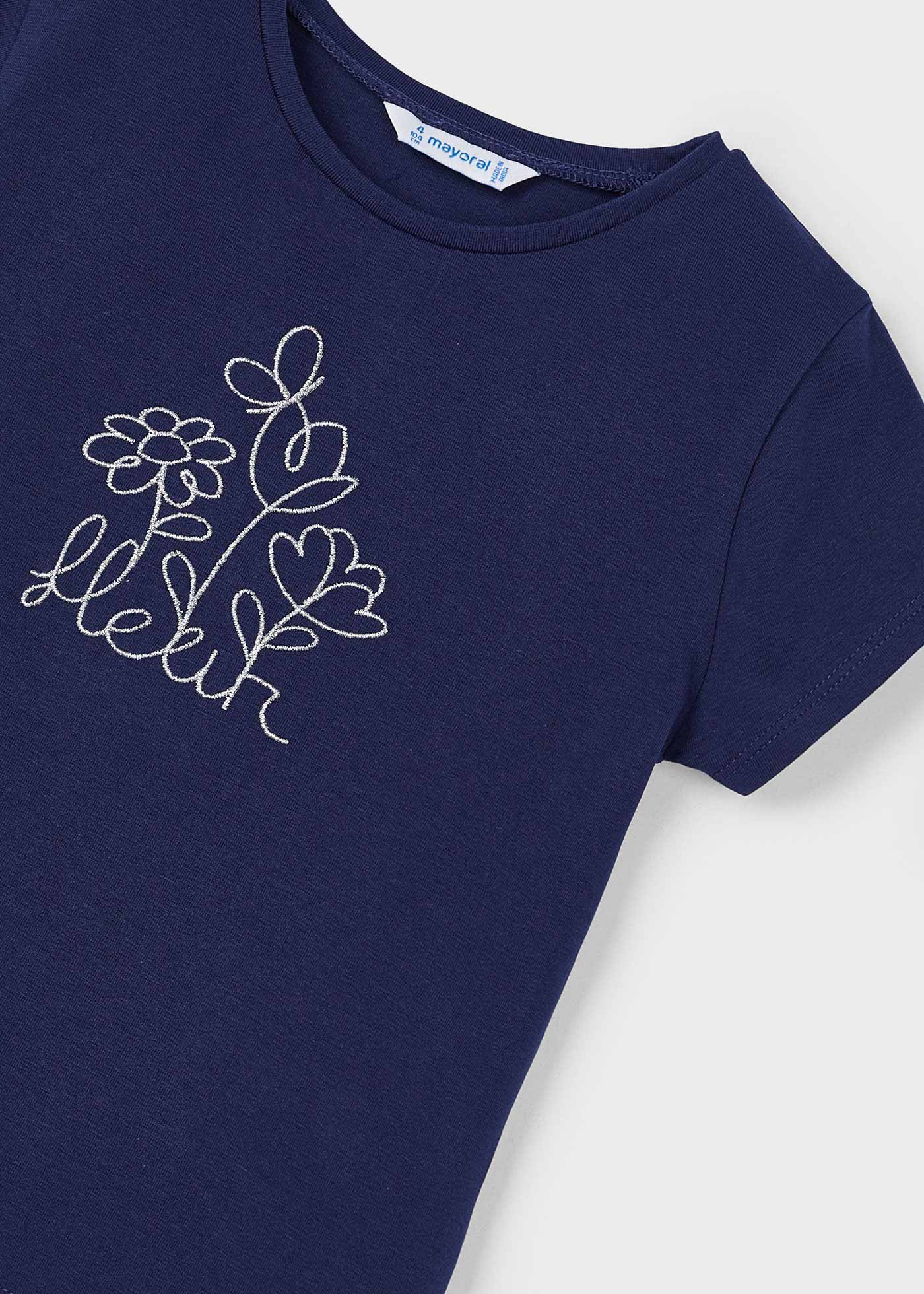 Camiseta bordada Better Cotton para meninas