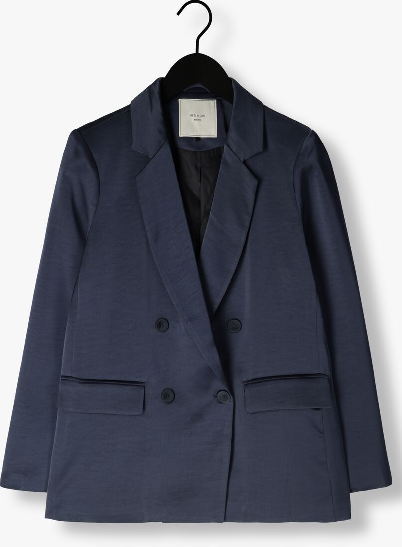 NEO NOIR donkerblauwe neo noir blazer jardin heavy sateen blazer