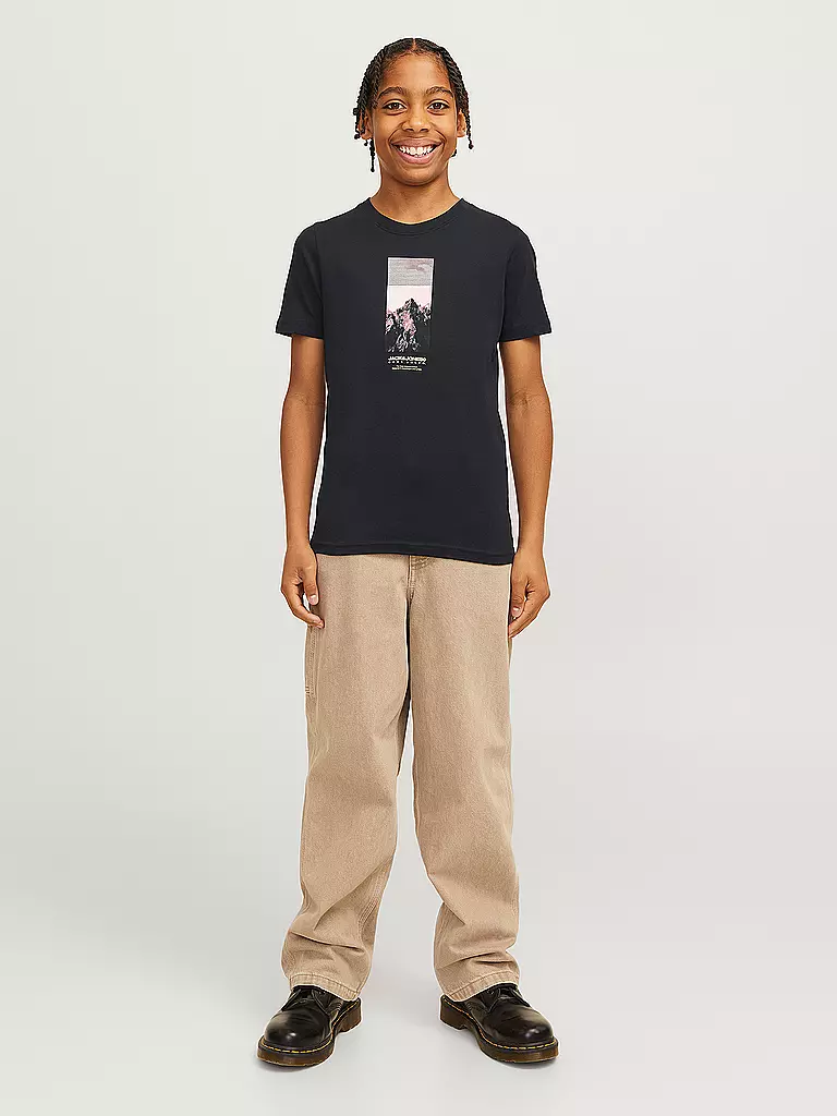 JACK & JONES Jungen T-Shirt JCOAERO schwarz