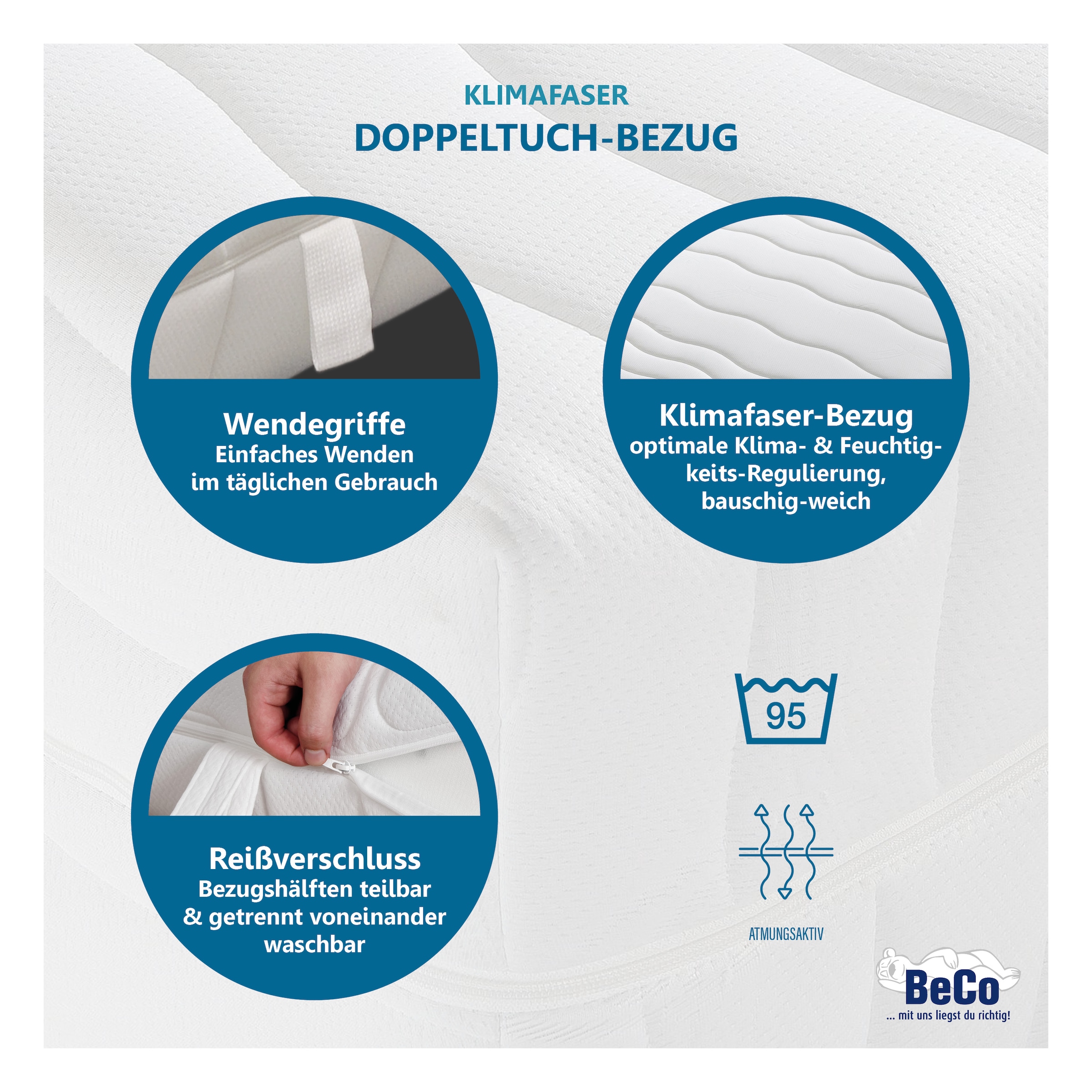 Beco Komfortschaummatratze »Grand Majestic, Matratze in Luxus Höhe, ideal für Senioren« 32 cm hoch Raumgewicht: 30 kg/m³ 1 Stk. tlg. 7 Zonen Matratze, 90x200, 140x200 und weitere Grössen, ergonomisch