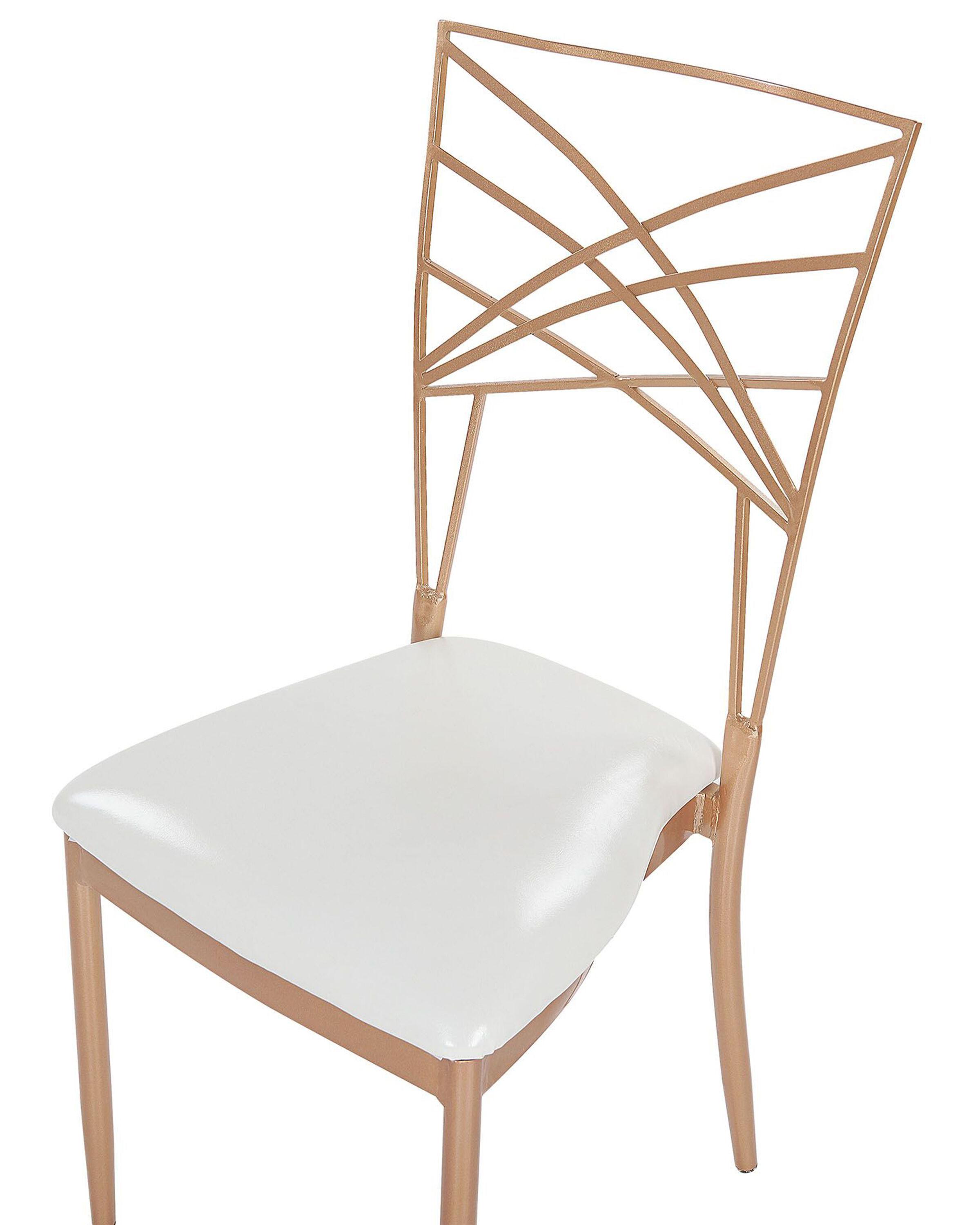 Set van 2 eetkamerstoelen GIRARD Metaal Roségoud