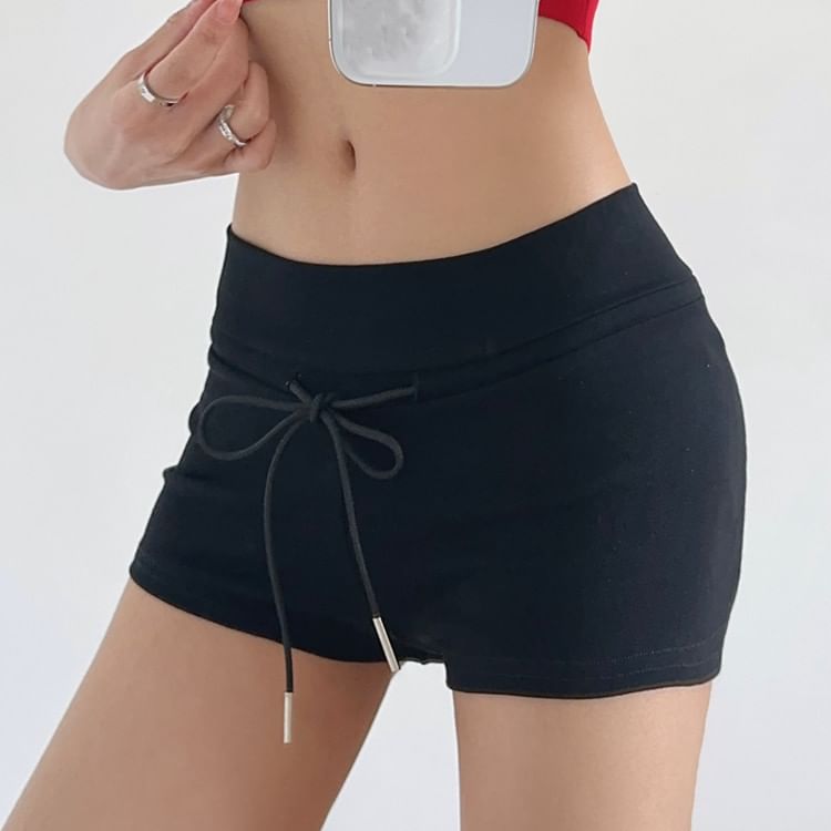 JOWI - Effen hotpants met trekkoordtaille