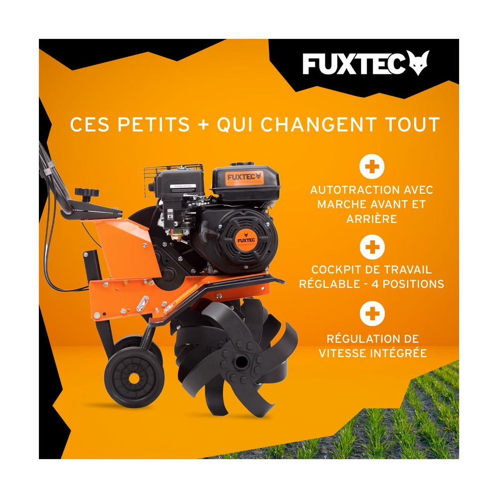 Motoculteur thermique - fx-af1212 - 212cm3 motobineuse largeur 85cm