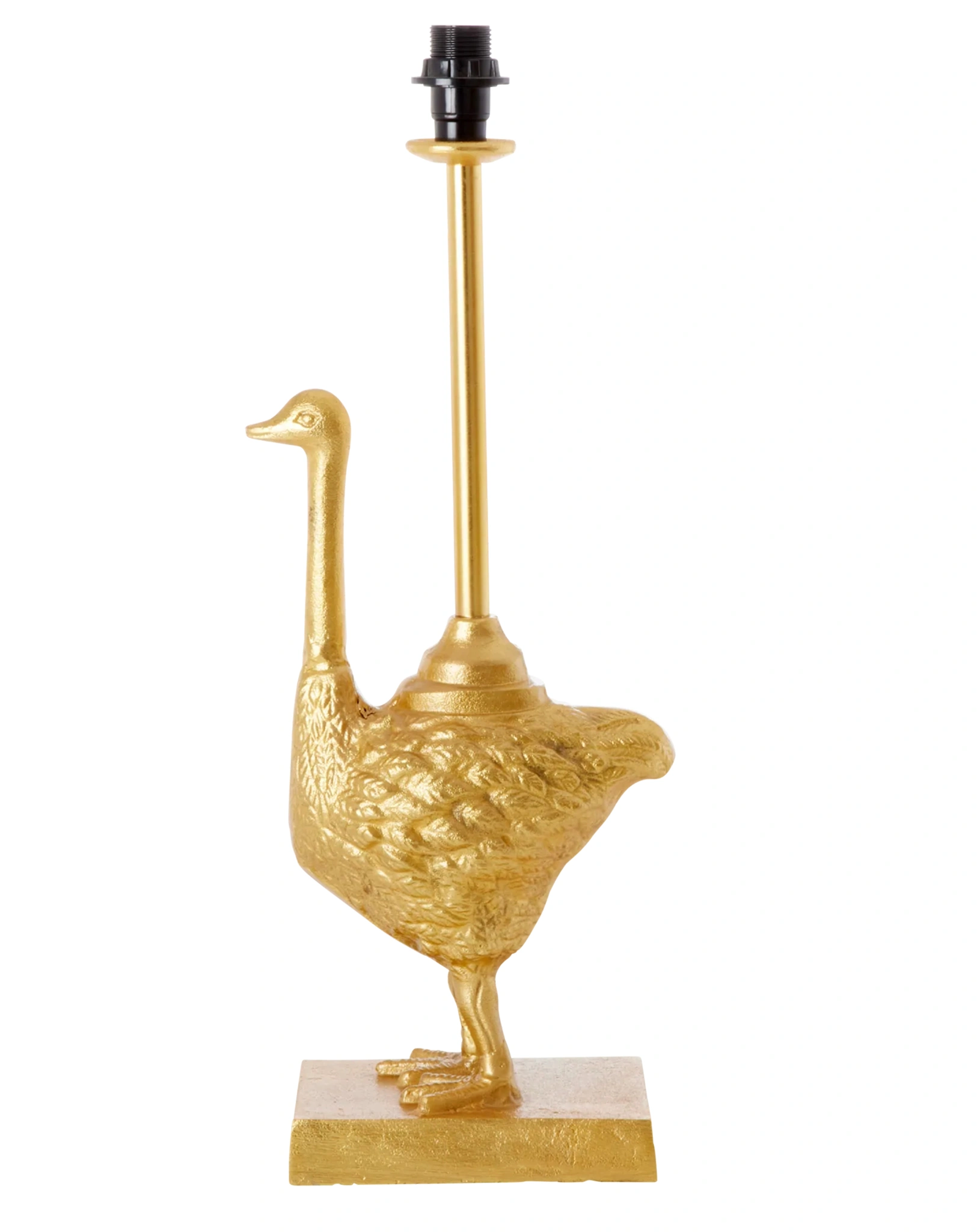 Lampenständer VOGEL STRAUß in gold