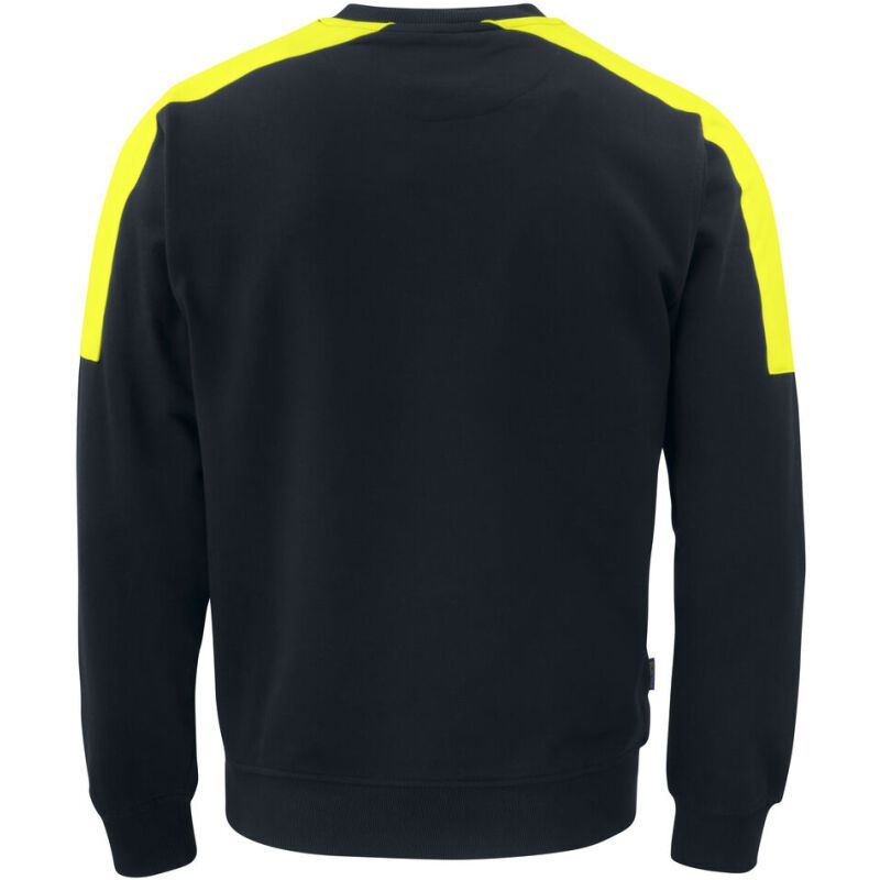 ProJob 2125 SWEATSHIRT COL ROND BANDES FLUO