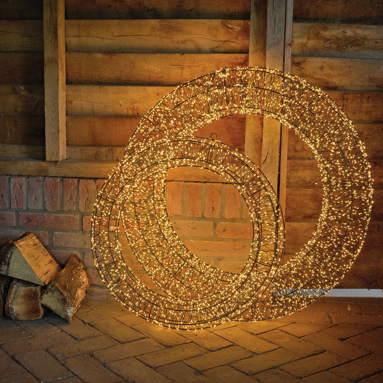 Lumineo LED-Kranz X-MAS