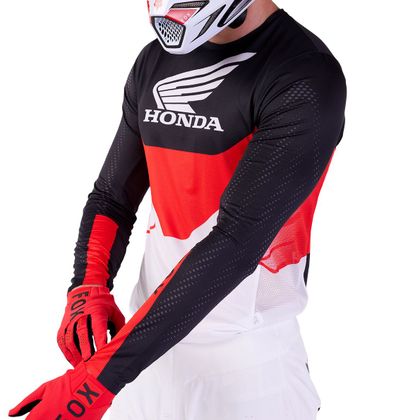 Maillot cross Fox FLEXAIR HONDA 2023 - Noir / Blanc