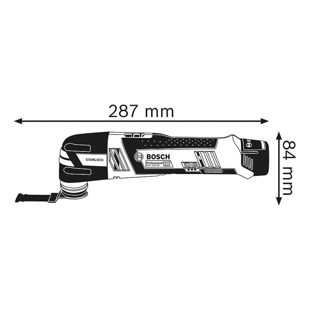 MULTIKUTTER BOSCH PROFESSIONAL GOP 12V-28 12V UTEN BATTERI