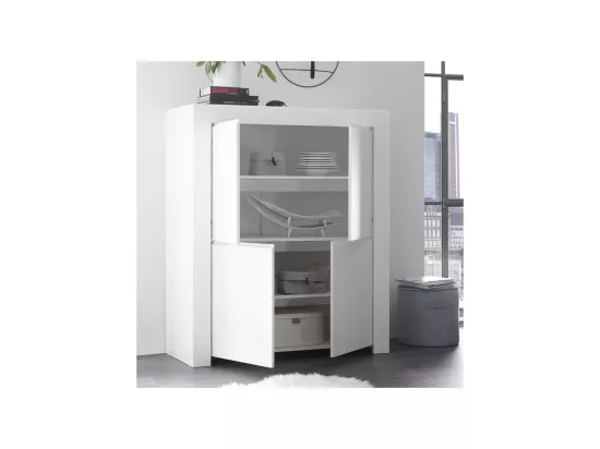 Vaisselier 4 portes Blanc mat - PISE