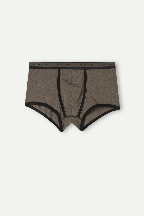 Cuecas boxer em algodão elástico Supima® com logotipo.