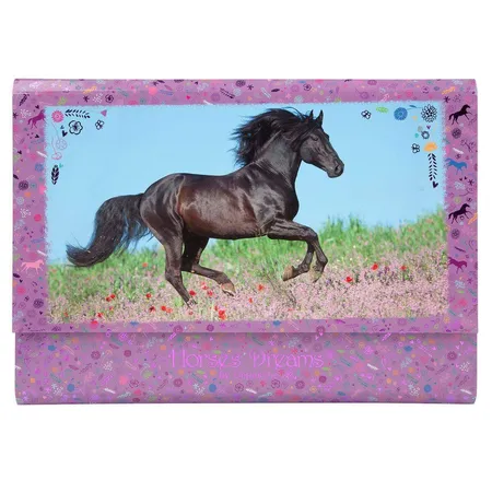 Depesche Horses Dreams Briefpapier in Fächermappe Motiv 2, Lila