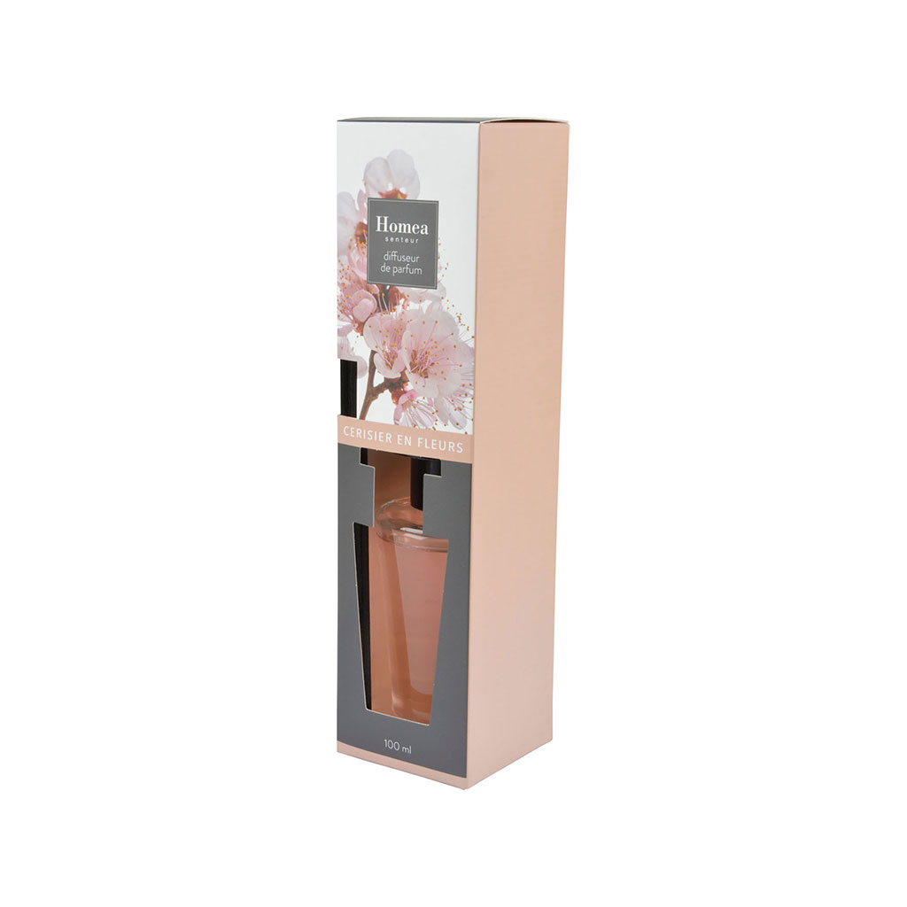 Diffuseur de parfum cône et 6 bâtons cerisier 100ml