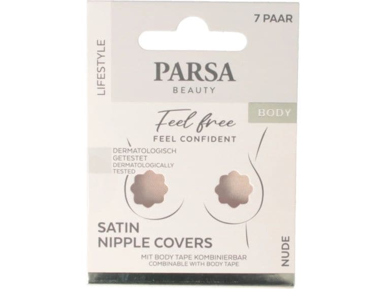 Parsa Beauty Satin Nippel Pads nude 2 Stück Unsichtbarer Halt für jedes Outfit