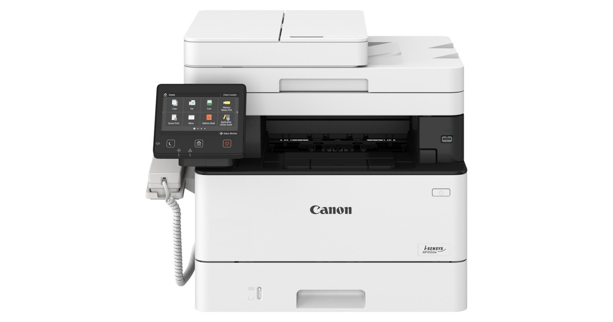 Canoni-Sensys MF455dw all-in-one laserprinter met faxfunctie  (Grijs/zwart, Scannen, Kopiëren, Faxen, LAN, Wi-Fi)