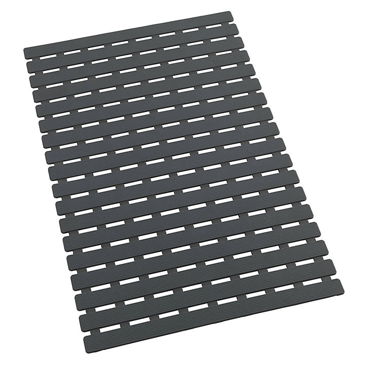 Tapis de baignoire antidérapant Arinos gris 63 x 40 cm
