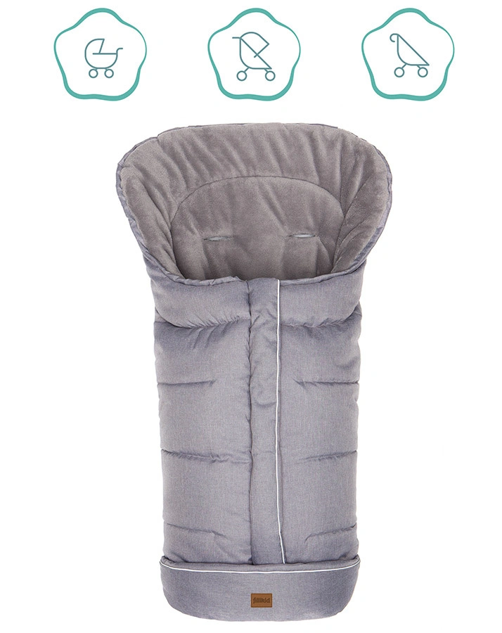 Fußsack K2 SOFT MELANGE in hellgrau melange