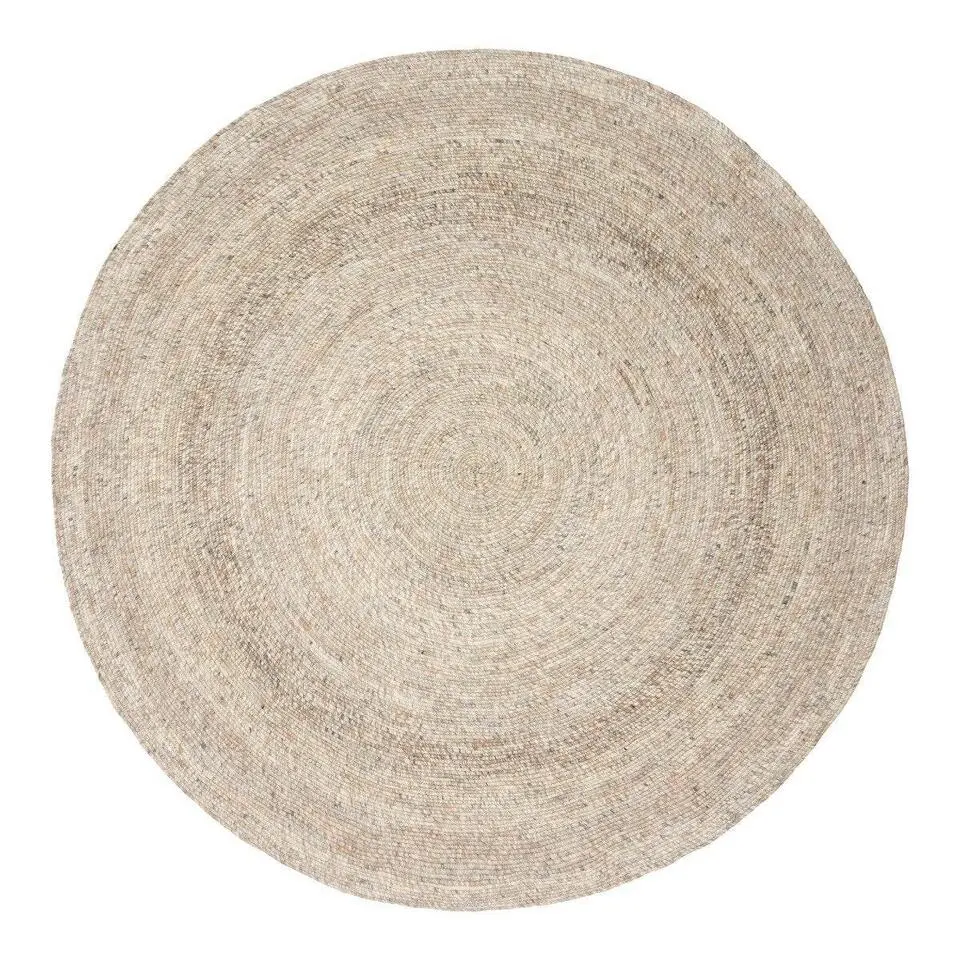 Interieur05 rond vloerkleed Gapo grijs/bruin - 220 x 220 cm