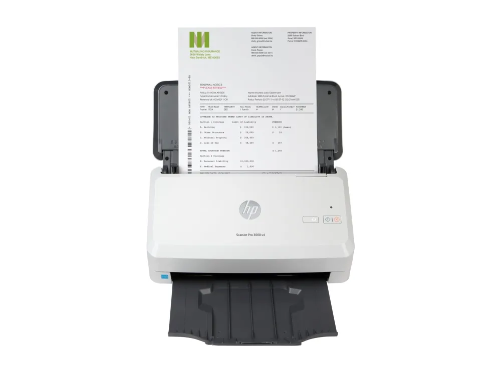 HP Scanjet Pro 3000 s4 Sheet-feed - Dokumentscanner - CMOS / CIS - Duplex - 216 x 3100 mm - 600 dpi x 600 dpi - op til 40 ppm (mono) - ADF (50 ark) - op til 4000 scanninger pr. dag - USB 3.0