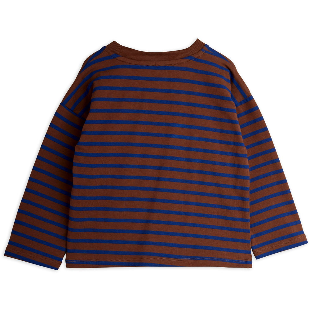 Køb Mini Rodini Brown Stripe Bird Patch Ls Tee