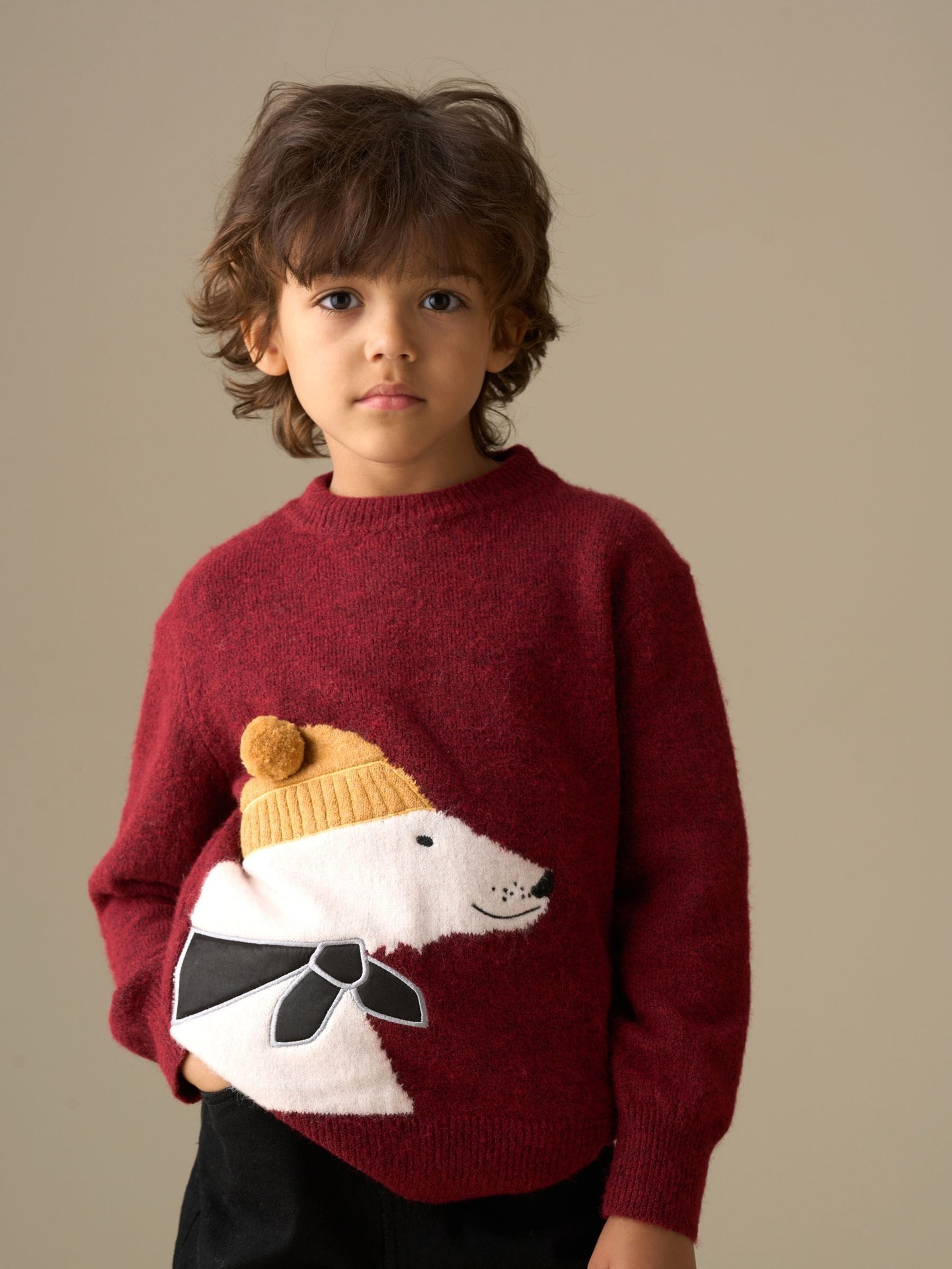Rood - Angel & Rocket Erik-trui met print