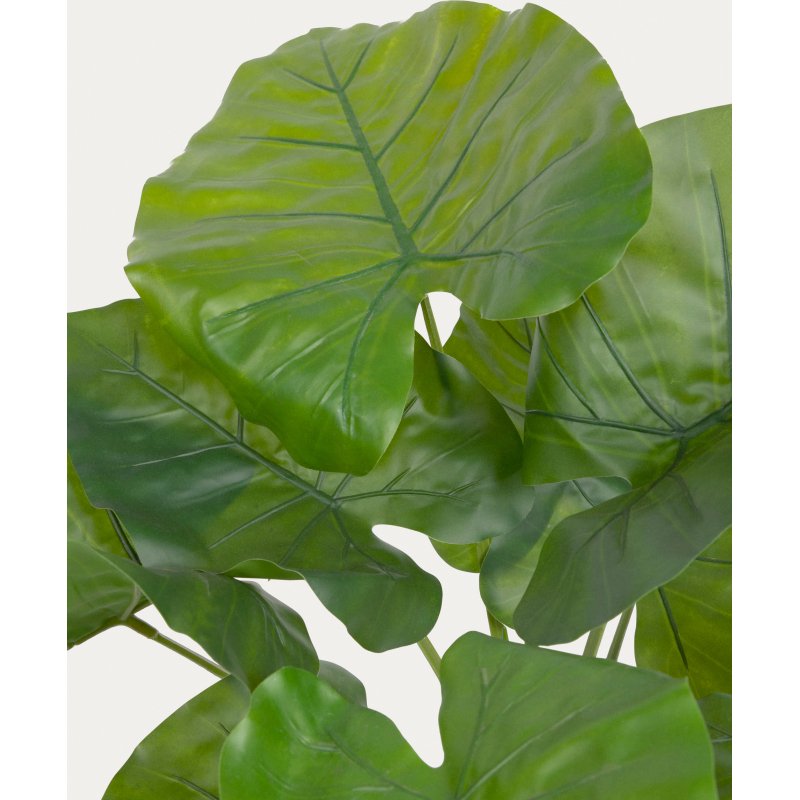 Plante artificielle Alocasia Odora avec pot noir 57 cm
