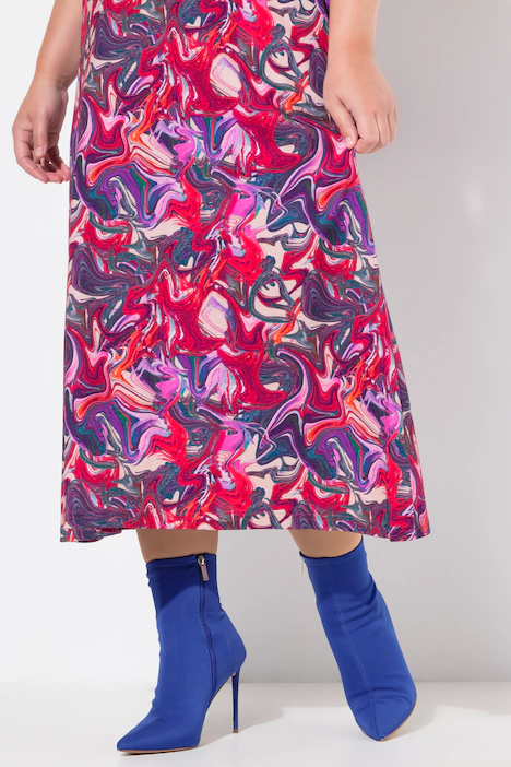 Jerseykleid, A-Linie, Rundhals, 3/4-Arm, Taschen, schwarz