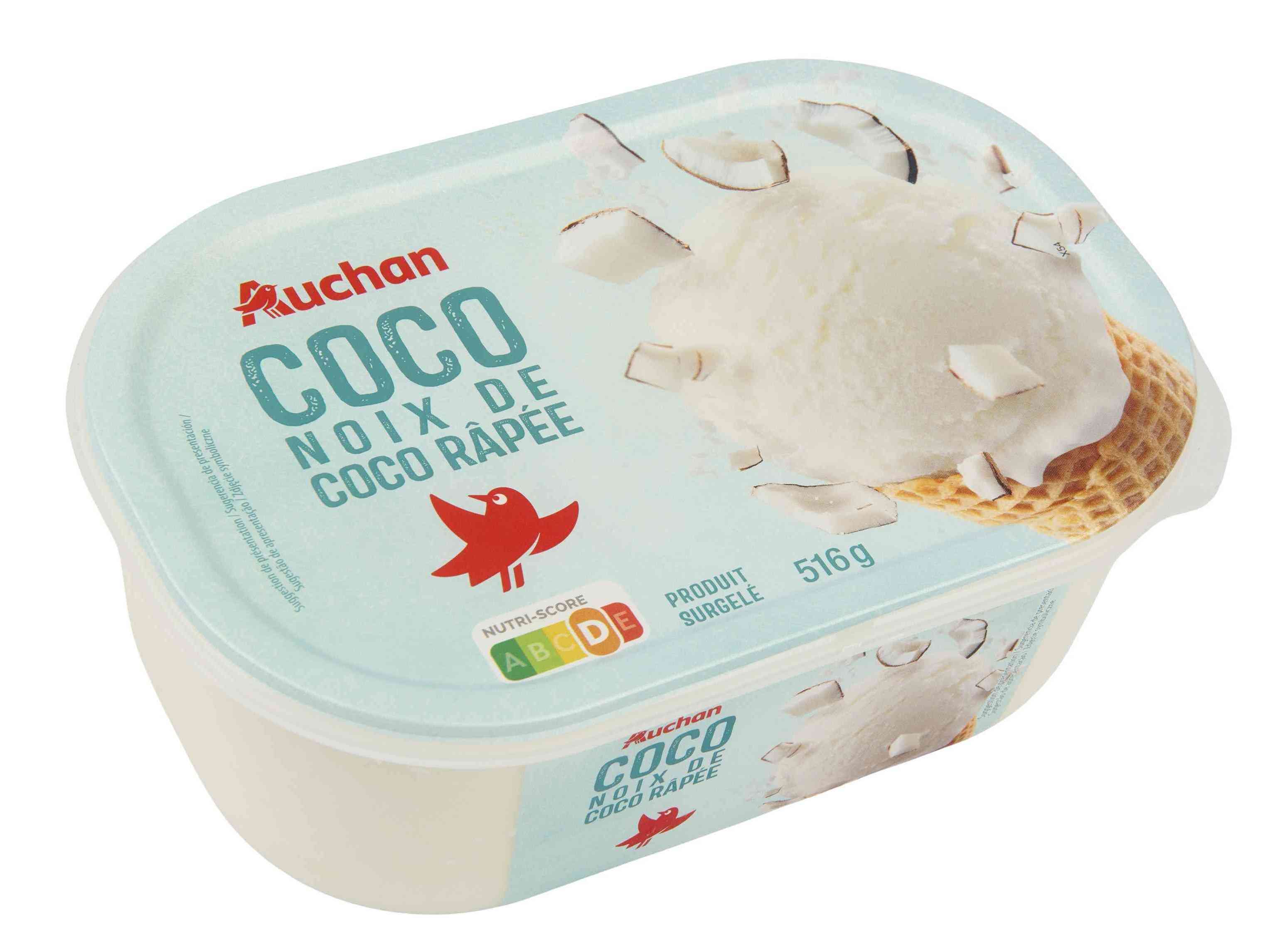 GELADO AUCHAN COCO COM COCO RALADO 1L
