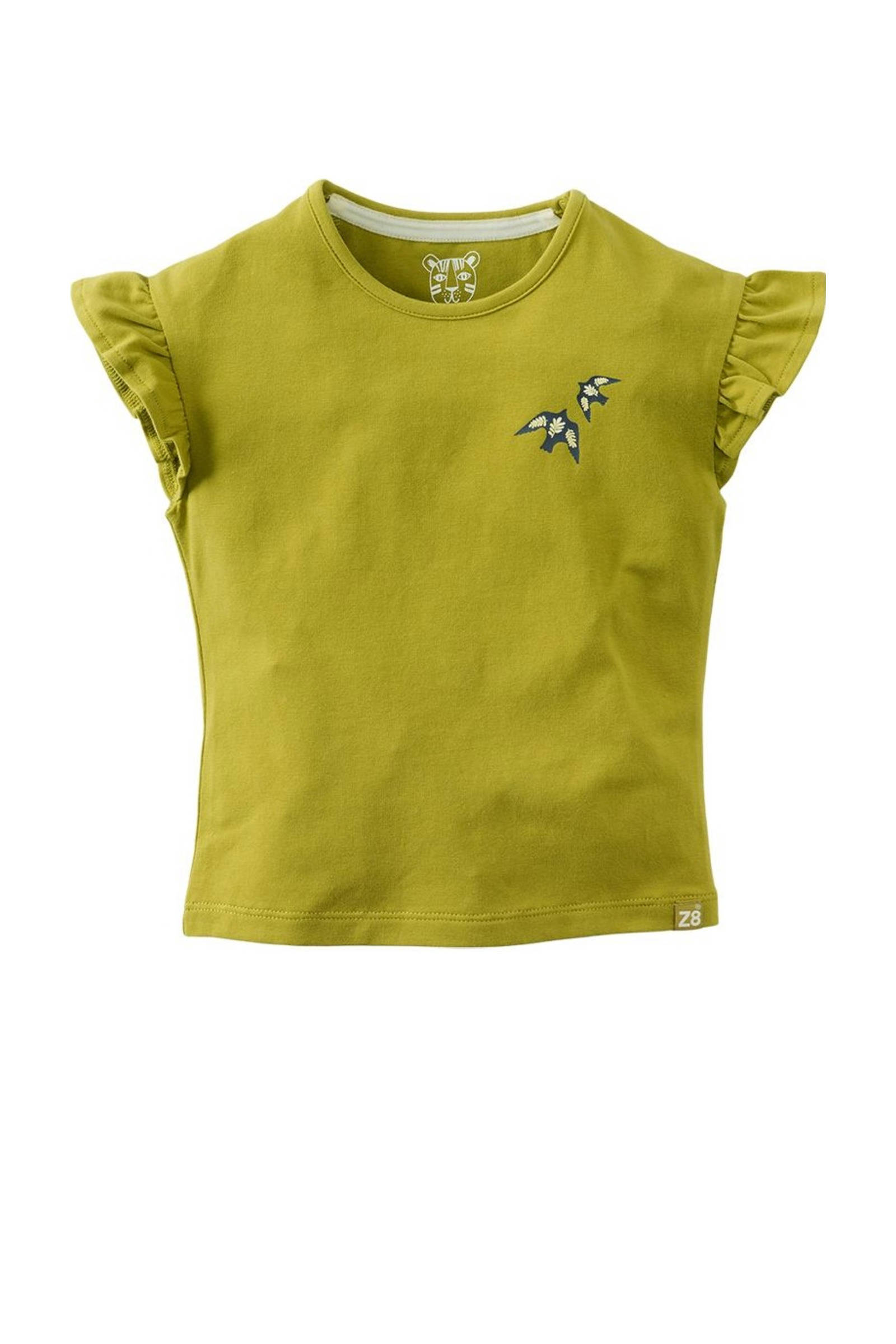 Z8 T-shirt Celine met ruches groen
