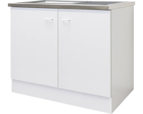 Flex Well spoelbakkast inclusief spoelbak Speed BxDxH 100 x 50 x 85 cm wit mat gedemonteerd