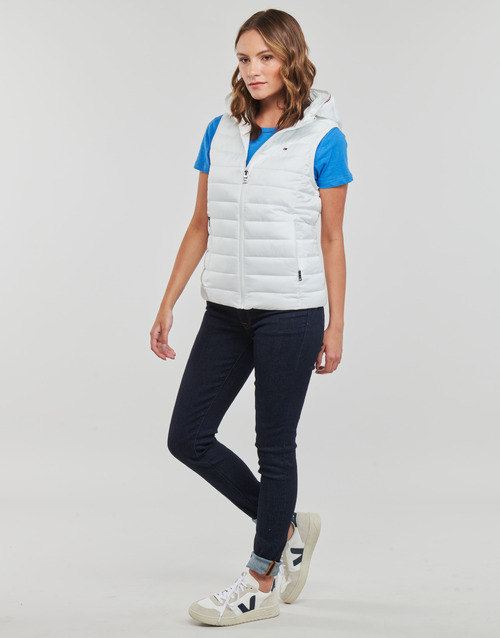Tommy Hilfiger - LW PADDED GLOBAL STRIPE VEST - Blanc